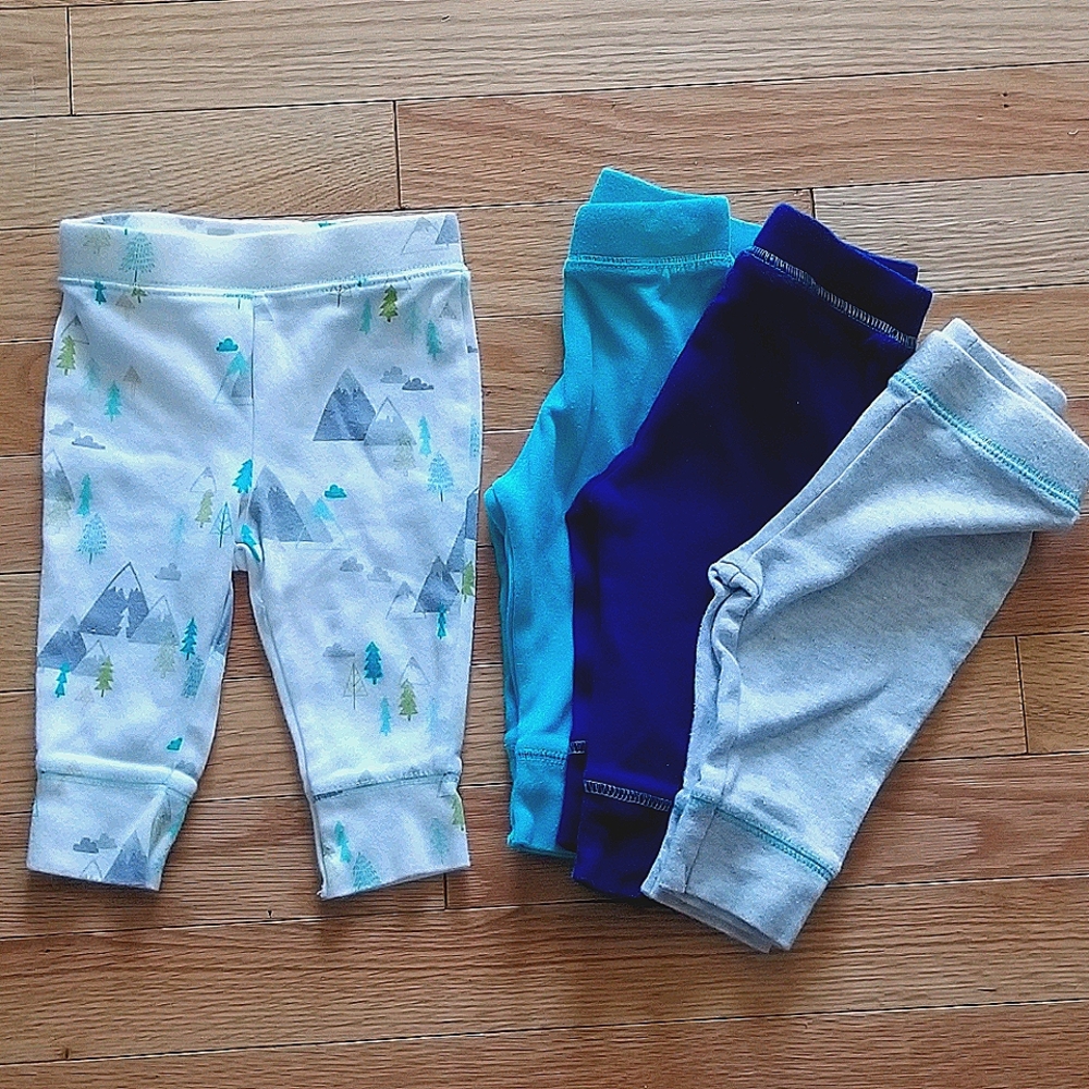 4pc Cloud Island Infant Knit Pants Bundle